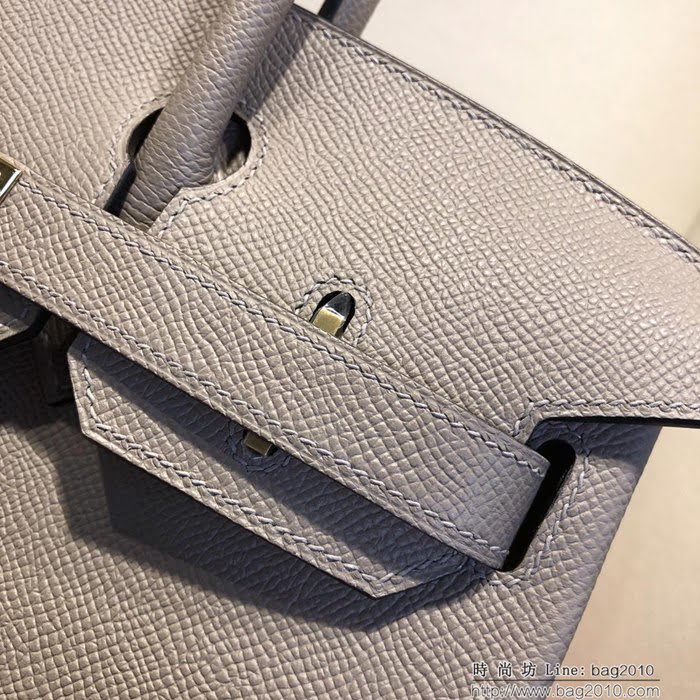 HERMES愛馬仕 鉑金包 Birkin 30cm Epsom M8 Gris Asphalte 瀝青灰 公路灰 金扣 頂級工藝 純手縫蠟線 時尚手提包  Ama1211